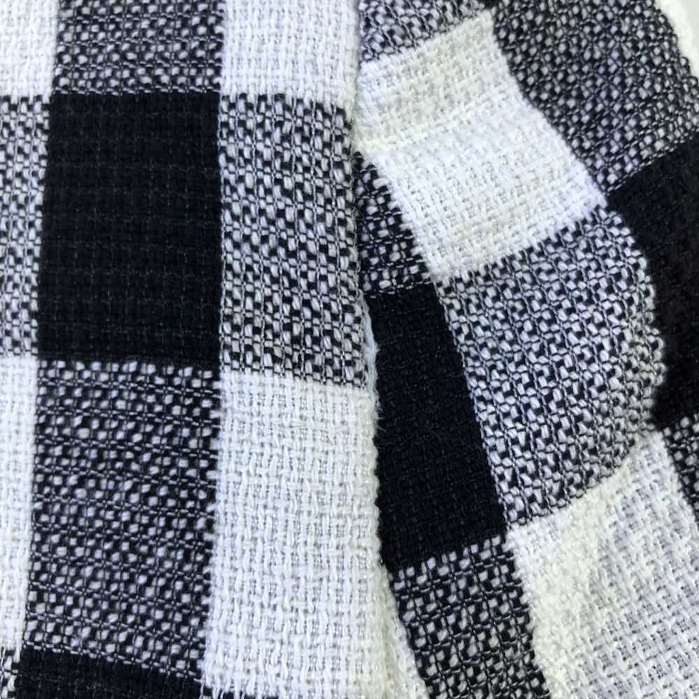 Halogen Black & White Checkered One Button Blazer Jacket - Picture 13 of 15